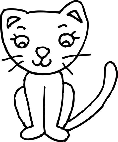 cat image clipart black and white